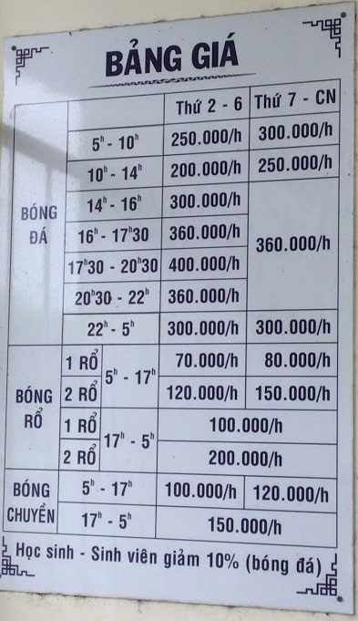 友人や同僚とベトナムでサッカーができる！「Trung Tam Bong Da Lam Son」